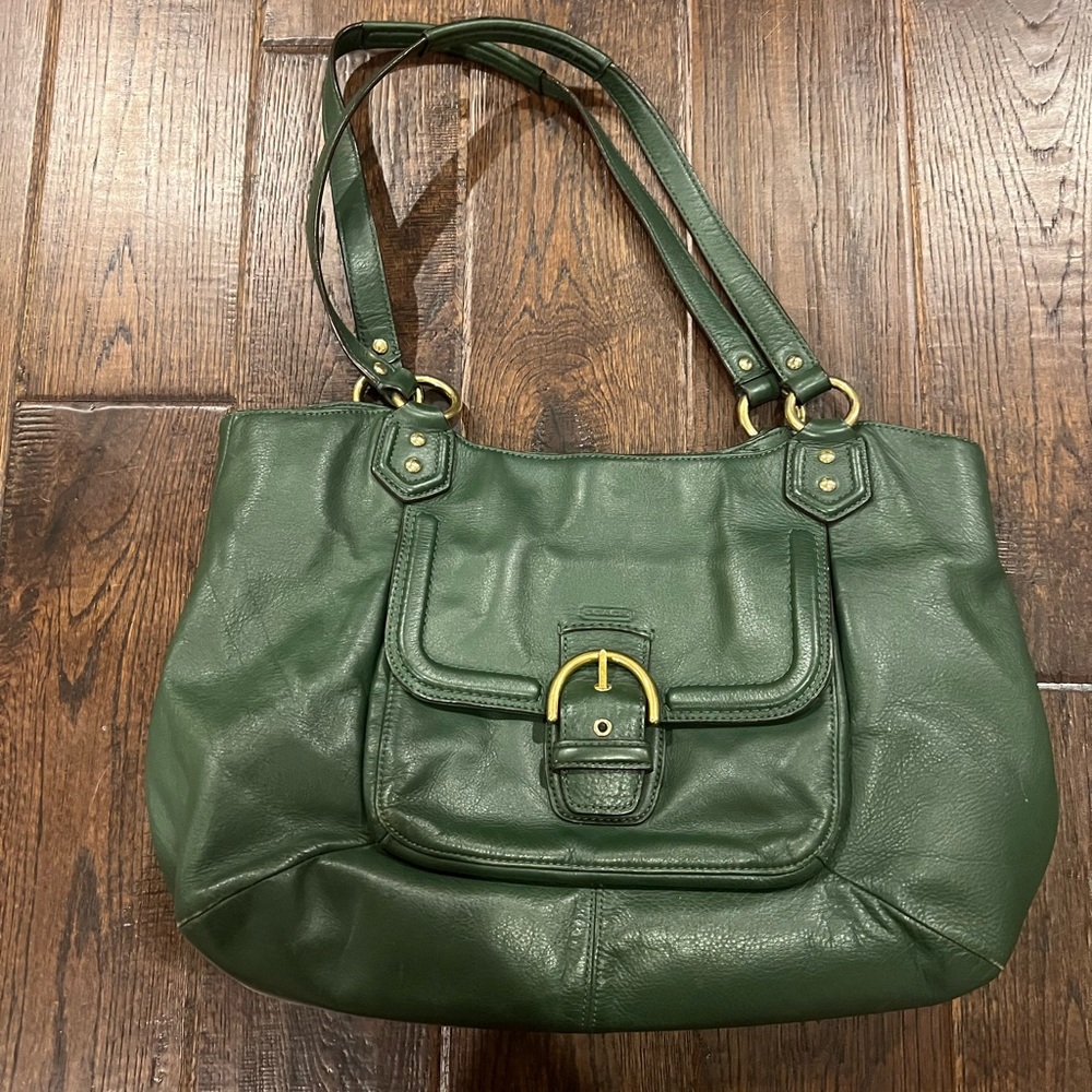 Coach Campbell carry purse Green